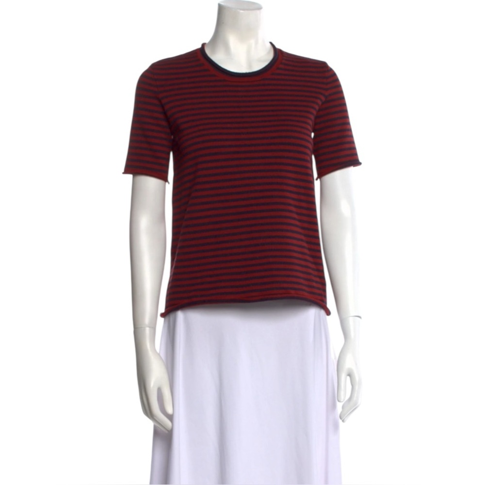 A.L.C. Striped Short Sleeve Crewneck Tee Size Small